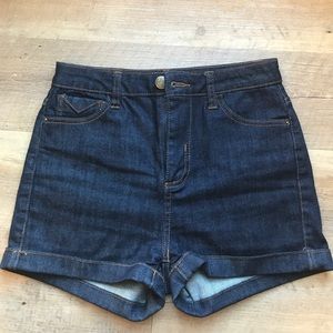 High waist denim shorts